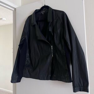 Eileen Fisher double zipper Moto Jacket